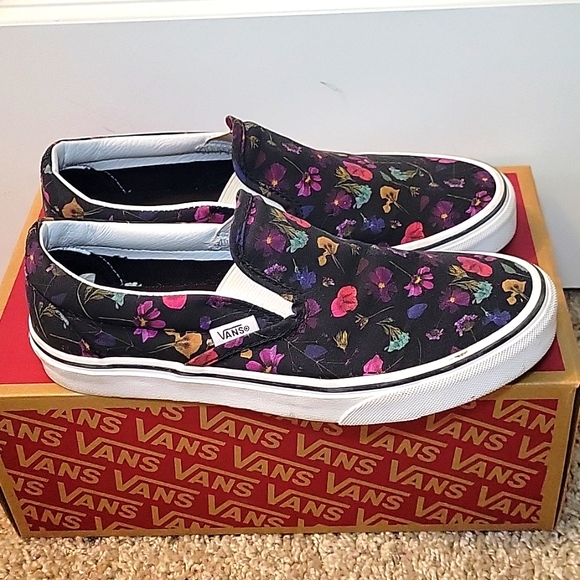 Vans Pressed Floral sz 8 women 6.5 men - Picture 1 of 5